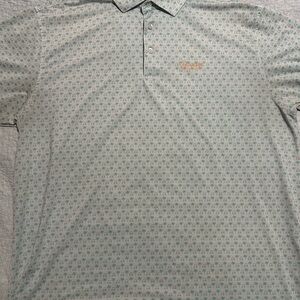 Rhoback Men's Light Blue Patterned Polo Shirt